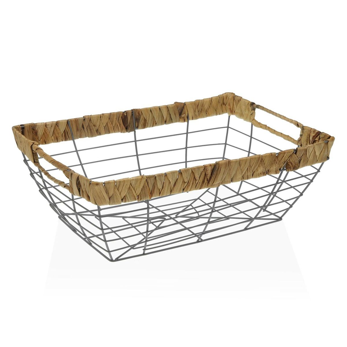 Fruit Bowl Versa Grey Metal Steel (12 x 33,5 x 23,5 cm)