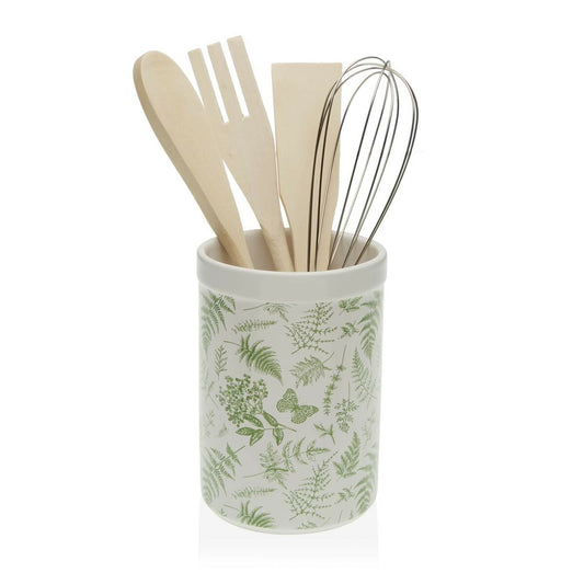 Pot for Kitchen Utensils Versa Ceramic (10 x 15 x 10 cm)